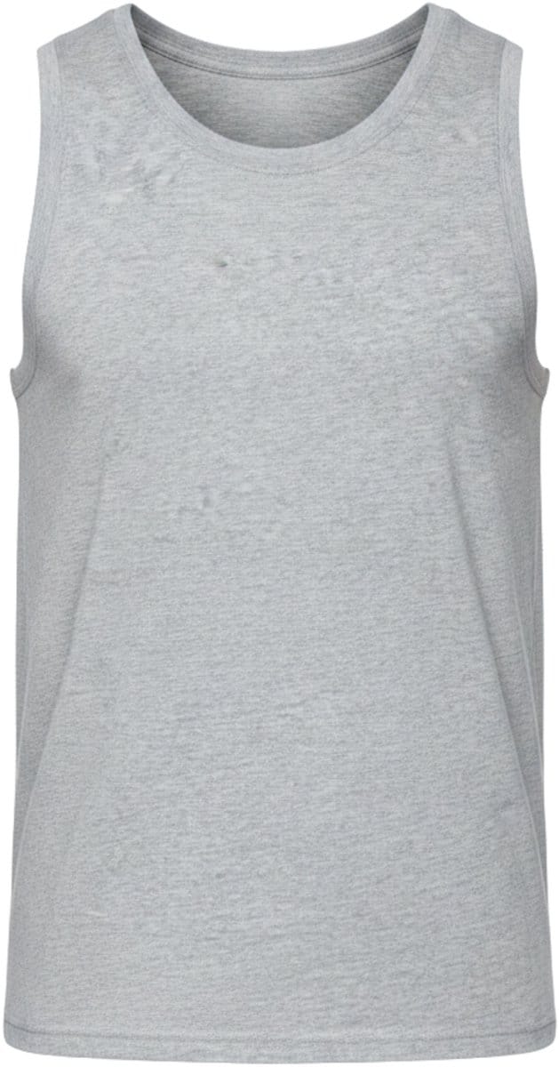 OMBRE Tanktop - Regular Fit - Katoen - Mouwloos Grijs Gemêleerd M
