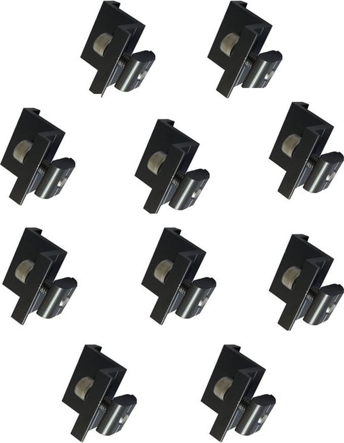 Solar panel eindeklem-zonnepaneel einde clamp-zwart-zonnepanelen einde haak-eindklem zonnepaneel 30mm-10 stuks-Eindklem voor zonnepanelen-RVS-solar end clamp