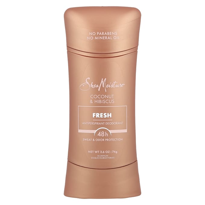 SheaMoisture, Antiperspirant Diodorant, Fresh, Coconut & Hibiscus, 2.6 oz (74 g) brown