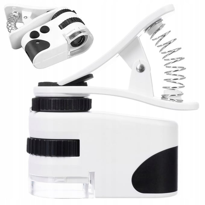 VERK Group MPK10 - Telefoon Microscoop - 60x Zoom - UV Licht - LED Verlichting