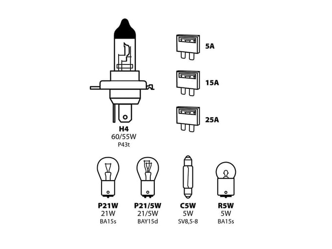 H4 Halogeen set 12V 60/55W