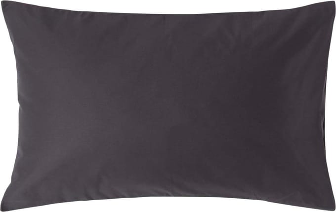 Homescapes Luxe Satijn Kussensloop 50x75 cm – Antracietgrijs – 100% Egyptisch Katoen – Draaddichtheid 1000