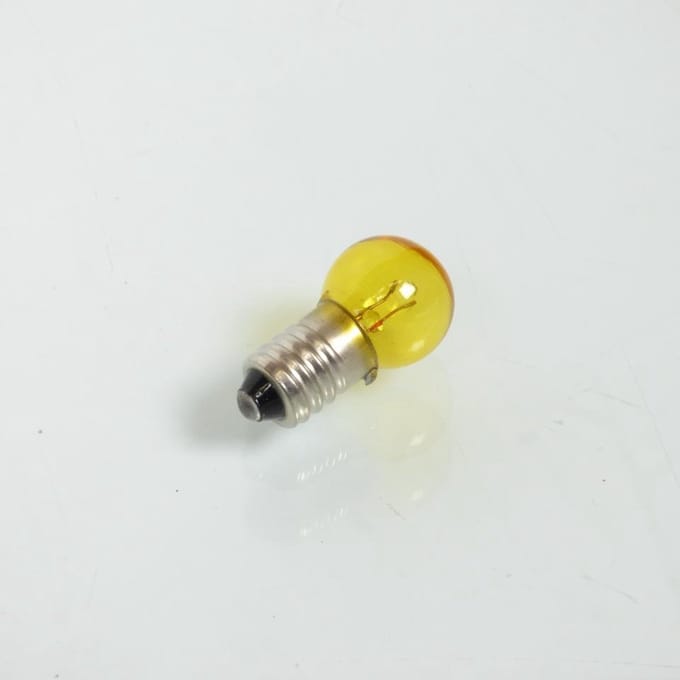 gele lamp 12v 6w schroeflamp e10 lampvoet voor bromfiets motorfiets cyclo