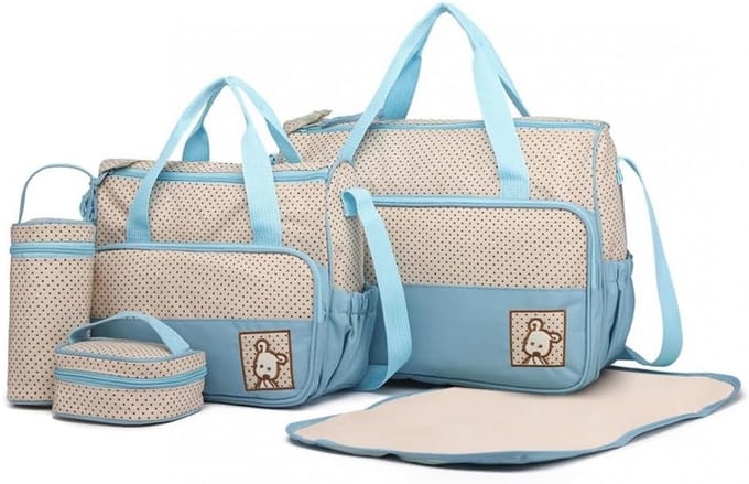 5-delige Draagtas Set voor Baby's in Lichtblauw