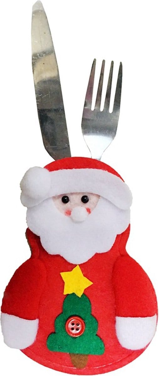 Gadgetpoint - Bestekhouder - Kerst - Kerstman - Kerstboom - Kerst - Kerstmis - Christmas - Xmas - 2 stuks - Kerstman