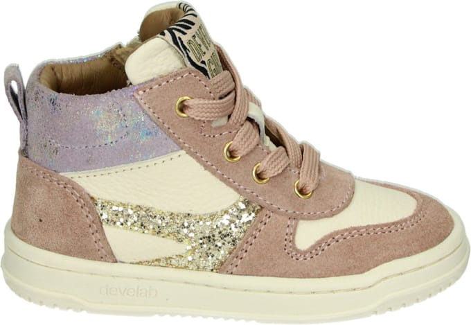 Develab - 41922 - Half-hoogMeisjesKindersneakers - Kleur: Roze - Maat: 26