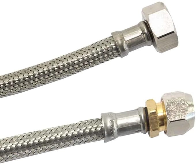 Flexibele Waterslang RVS DN8, 3/8"ÜM 1500mm - Geschikt voor Drinkwater