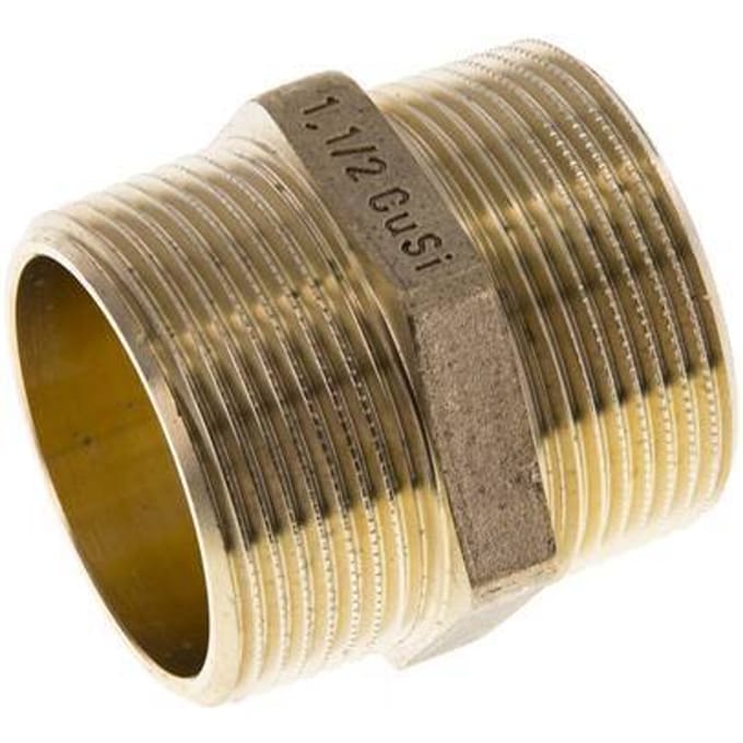 R 1 1/2'' Messing Borstnippel 16 Bar - FL2S-M-B-112R