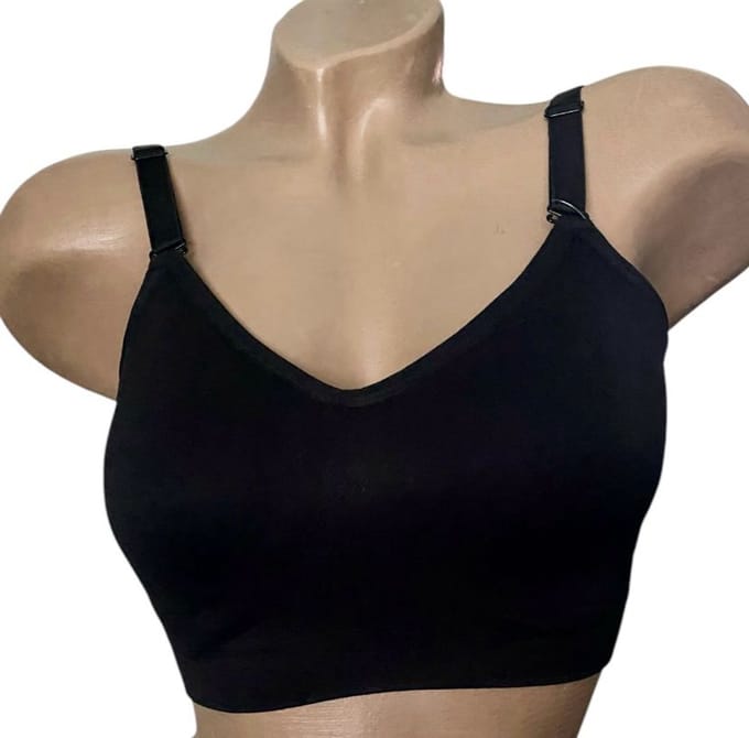 Comfort bra - Beha met achterkant sluiting - R0154 van Polyamide M/L zwart