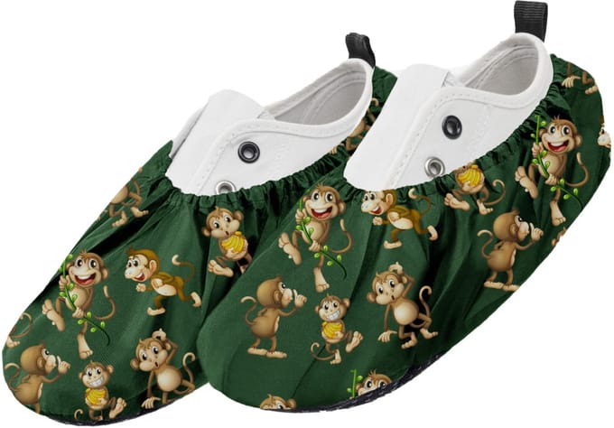 FEROCITY - Schoenovertrekken - Antislip, herbruikbaar - Unisex - Kinder - EU 31-37 - Polyester - Apen