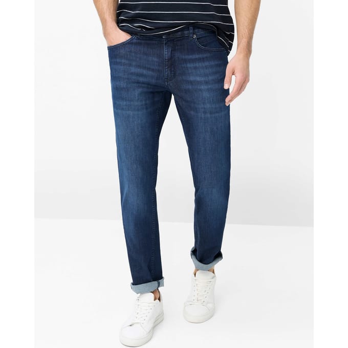 Brax Heren Jeans  Style COOPER, denim donkerblauw, maat 36/36