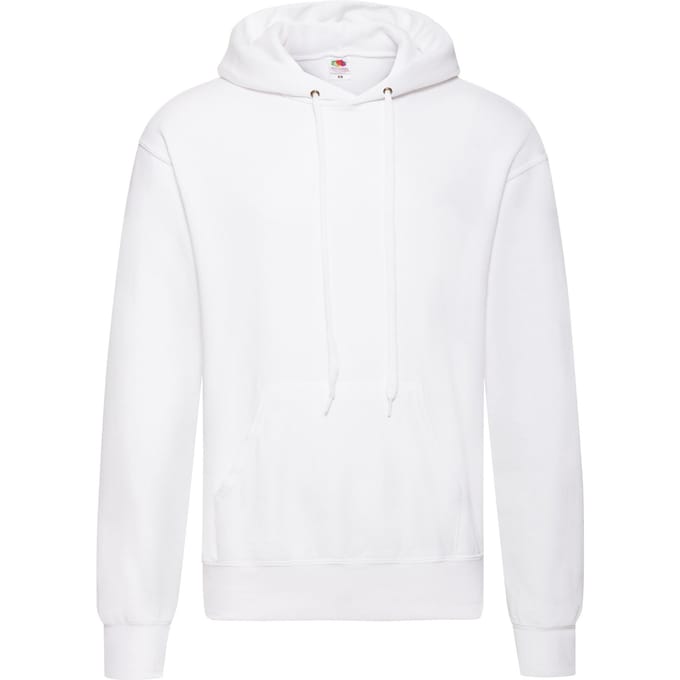 Fruit Of The Loom Heren Sweatshirt Met Capuchon / Hoodie (Wit)