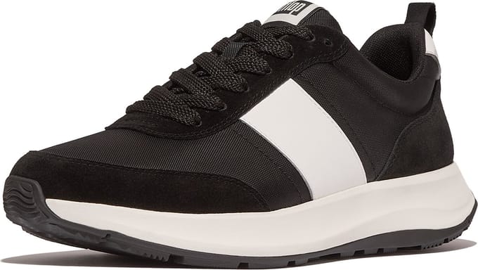 FitFlop FitFlop F-Mode Flow Sneaker - Mixed Materials ZWART - Maat 44