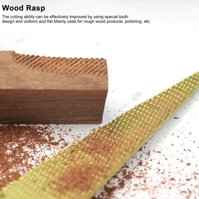 Houtvijl Conisch - Taps Rasp - Hout Bewerken - Koolstofgereedschapsstaal - 20 cm - Goud