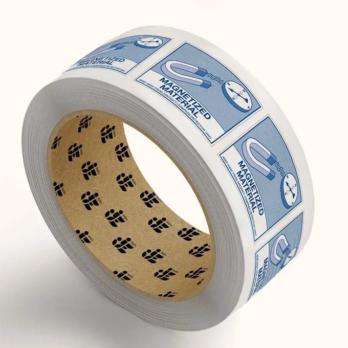 Magnetized material stickers op rol | 11 x 9 cm - 212 stickers per rol