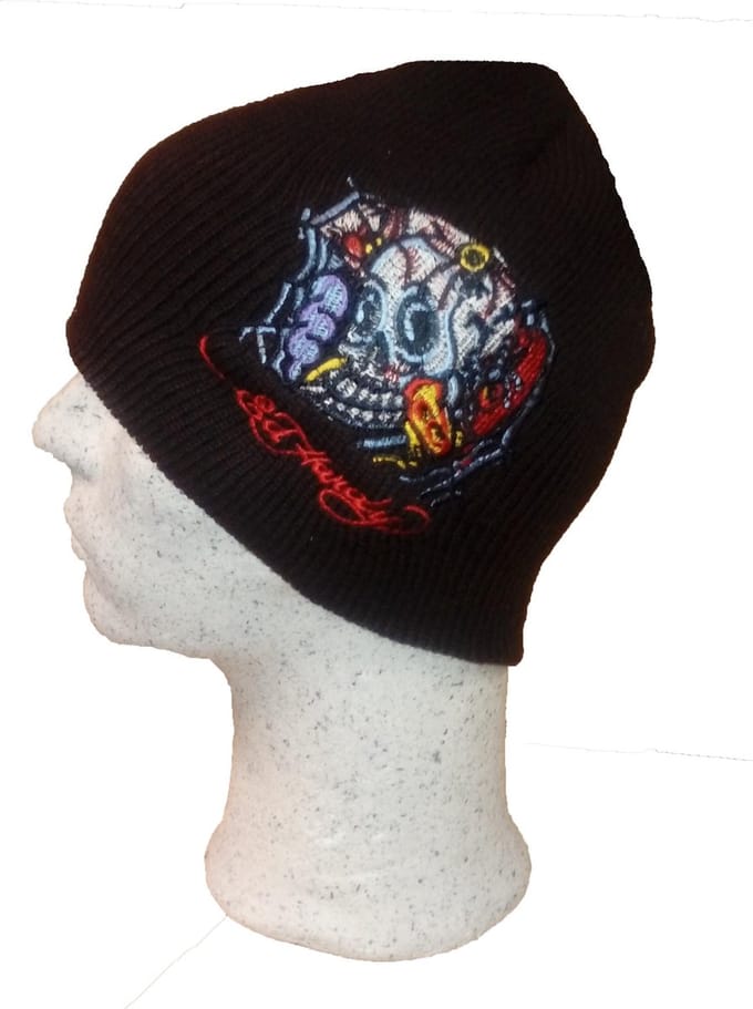 Ed Hardy Beany – Web Skull – Bruin - Muts