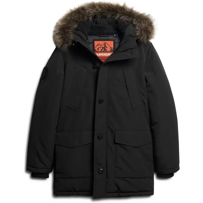 Parka met een capuchon en nepbont Superdry Everest