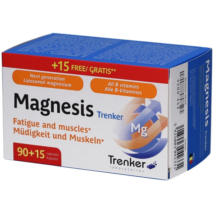 Trenker Magnesis - 90 + 15 capsules - Magnesiumpreparaat