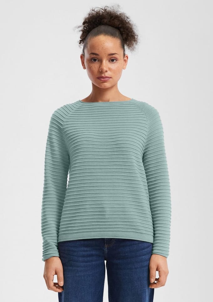 Q/S designed by - Dames pull - Maat S - Vrouwen - Groen - polyester