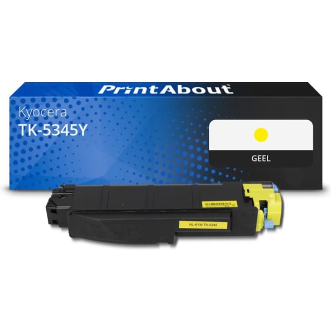 PrintAbout huismerk Toner TK-5345Y Geel Geschikt voor Kyocera