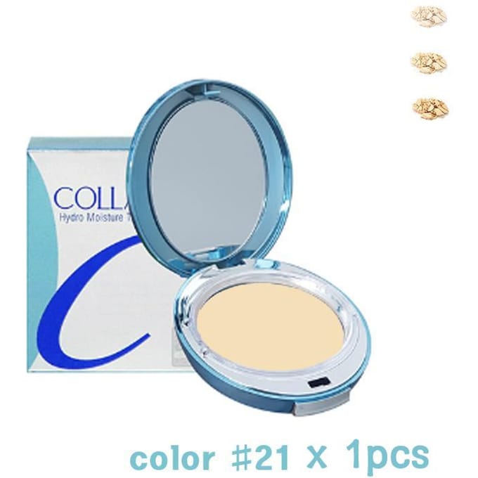 ENOUGH Collagen Hydro Moisture Two Way Cake 13g+ refill #21 Light Beige + RANDOM GIFT blue