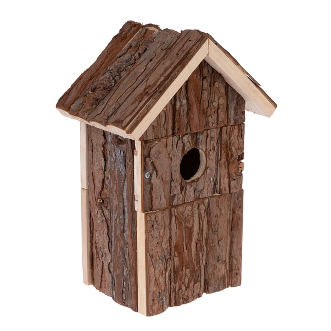 TIAKI nestkast blokhut 17x12,5x26cm vogelhuisje
