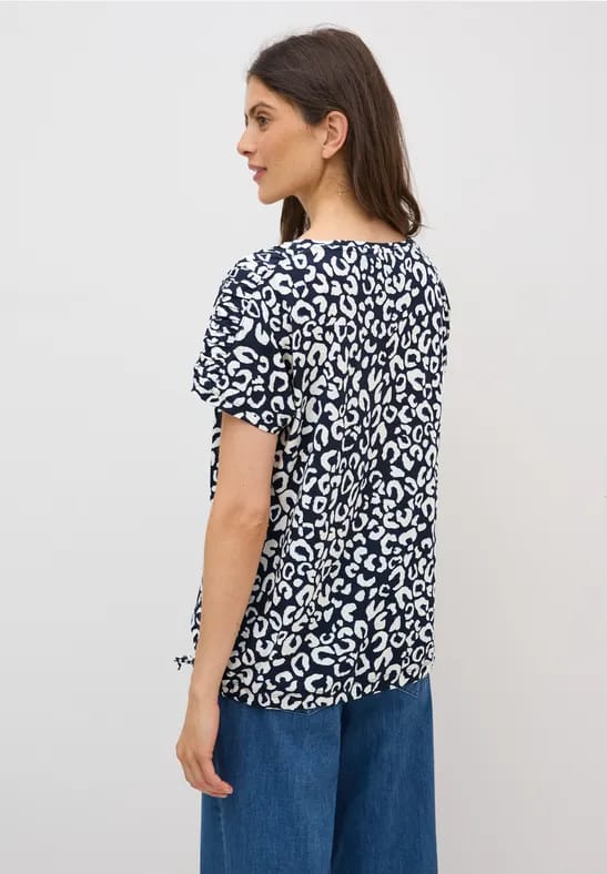 Shirt met print en rimpels