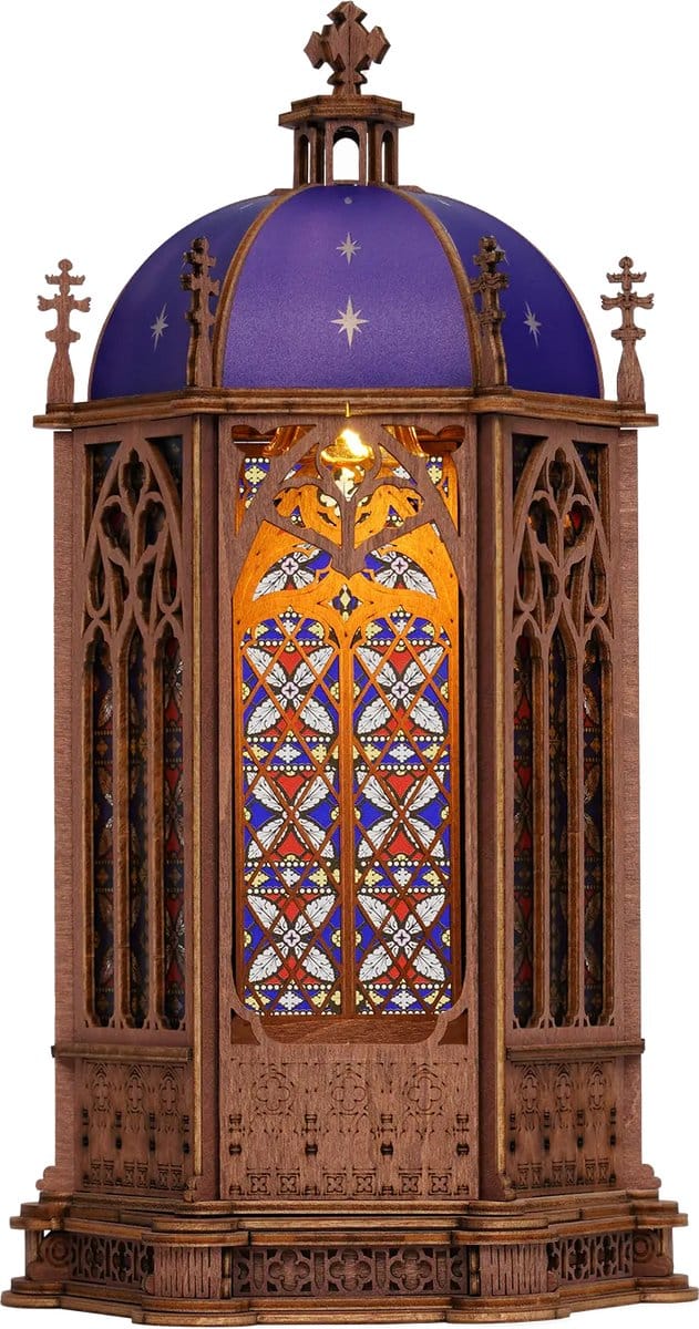 Robotime Starry Dome Cathedral - Rolife Rose Window Cathedral Series - TGA02 - Kerk - Kathedraal - Bouwpakket - Knutselen