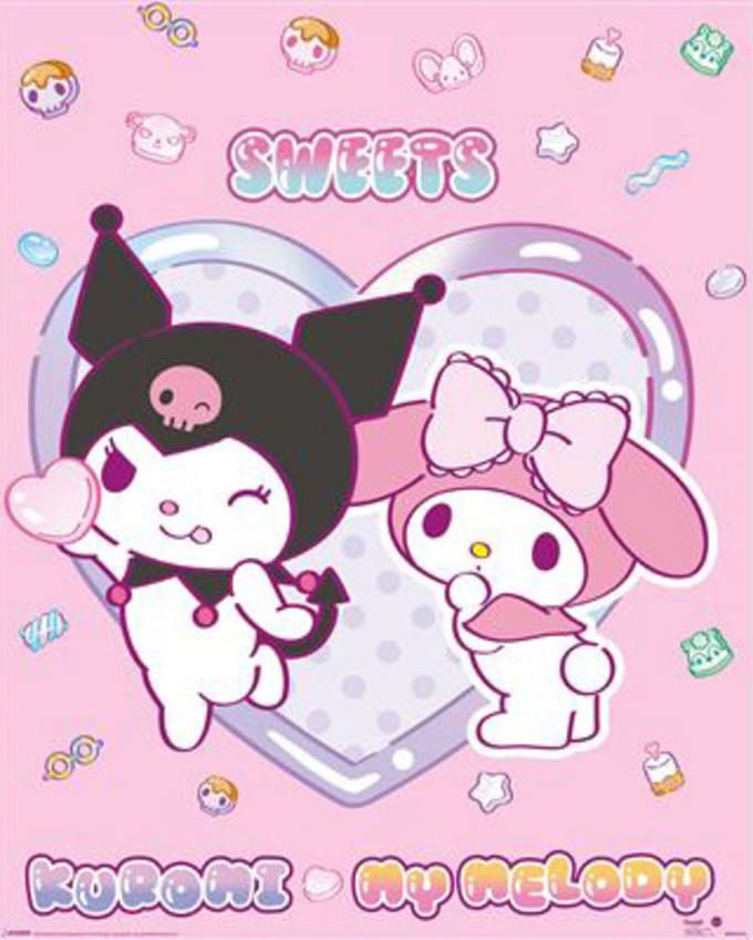 Poster Sanrio - Kuromi My Melody Sweets 40x50cm