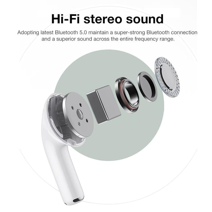Pro2 Bluetooth 5.0 draadloze oortelefoon mini hoofdtelefoon waterdichte touch control oordopjes hoge kwaliteit headset met microfoon voor iPhone Xiaomi wit