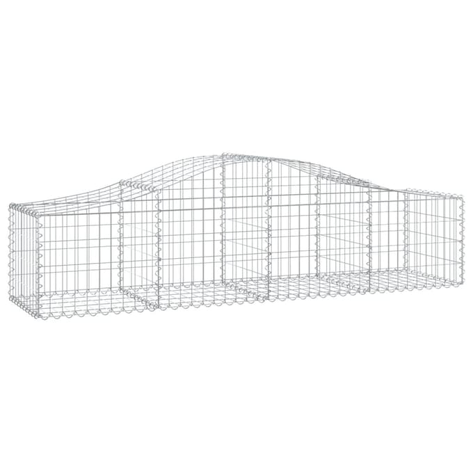 vidaXL - Schanskorven - 13 - st - gewelfd - 200x50x40/60 - cm - gegalvaniseerd - ijzer