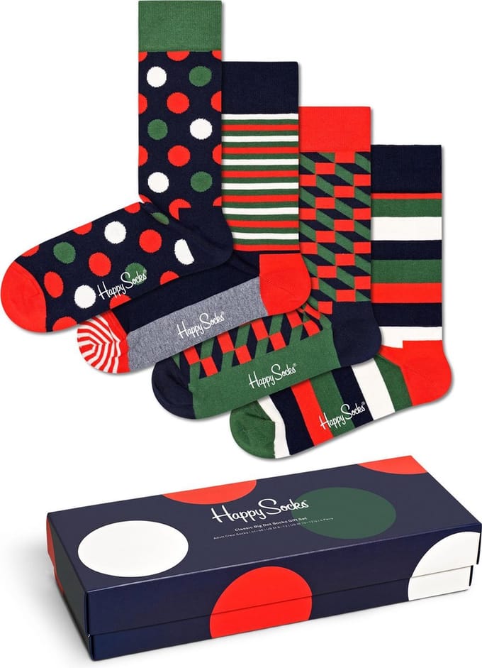 Happy Socks unisex giftbox 4P sokken classic holiday multi II
