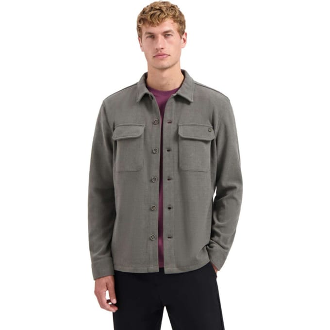 No Excess Overshirt Button Relief Sweat Dark Clay Größe: S | Casual hemden Outlet | Herren