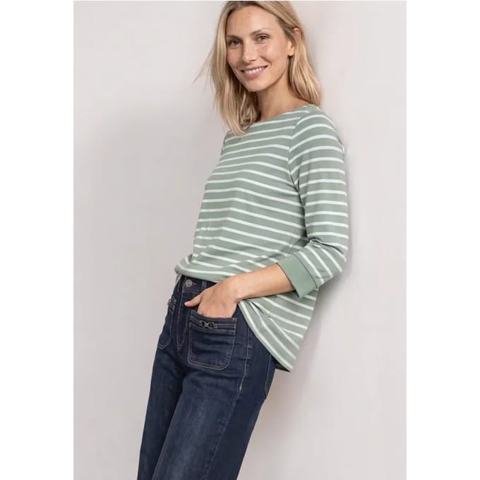 Shirt met 3/4-mouwen en een boothals