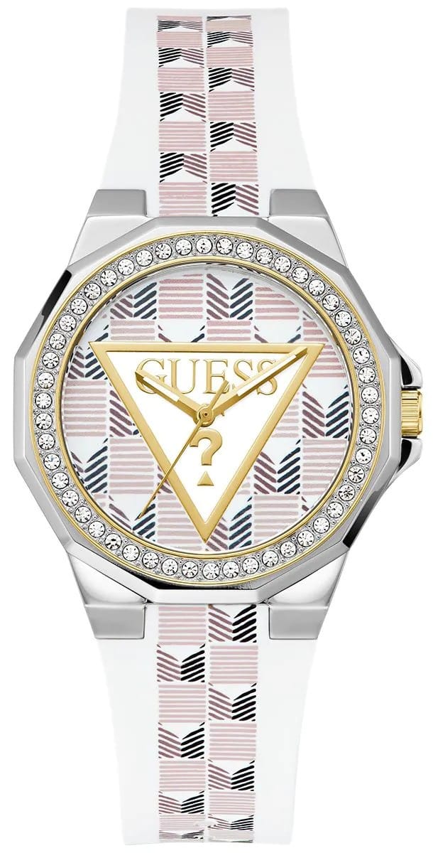 Guess Resort GW0834L1 Horloge - Siliconen - Wit - Ø 38 mm