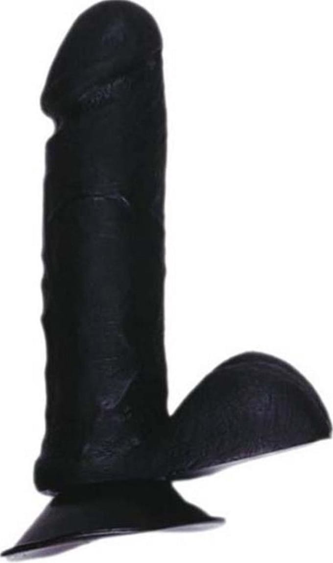 BP - Dildo met Scrotum - 15 cm - Zwart