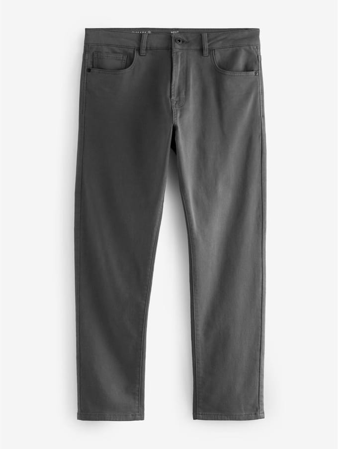Next - Heren - Comfortabele slim-fit stretchjeans - Grijs