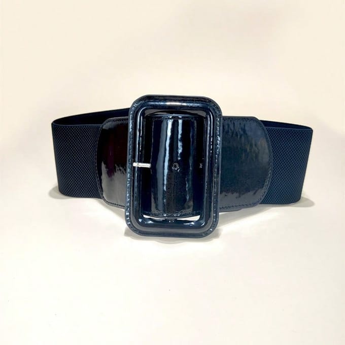 Rode elastische tailleband voor casual trenchcoat elastisch eenvoudige zwarte brede riem zwart