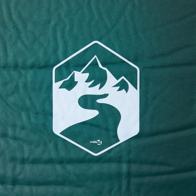 vidaXL - Kampeermatras - met - kussen - zelfopblazend - 1-persoons - groen