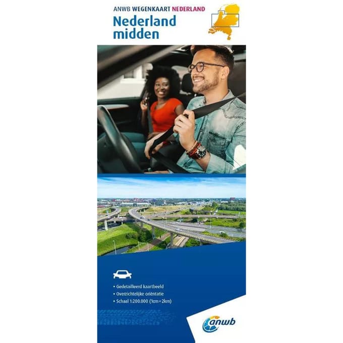 Wegenkaart Nederland Midden - Anwb Wegenkaart - ANWB
