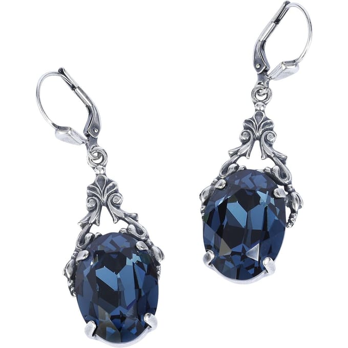 Krikor - Gothic Oorbel - Sky at Night - voor Vrouwen - zilverkleurig
