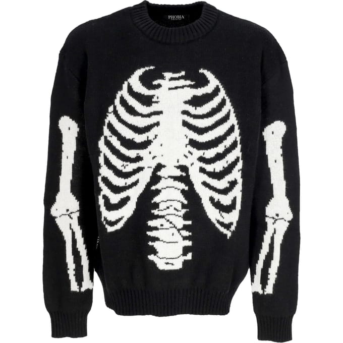 Mannen Bones Jumper Zwart/wit