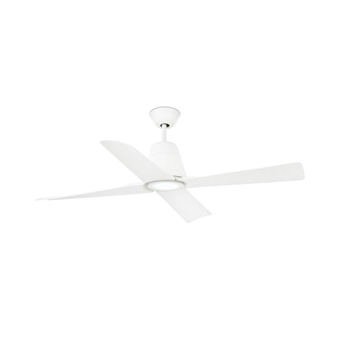 FARO BARCELONA Plafondventilator Typhoon L LED lamp IP44 wit