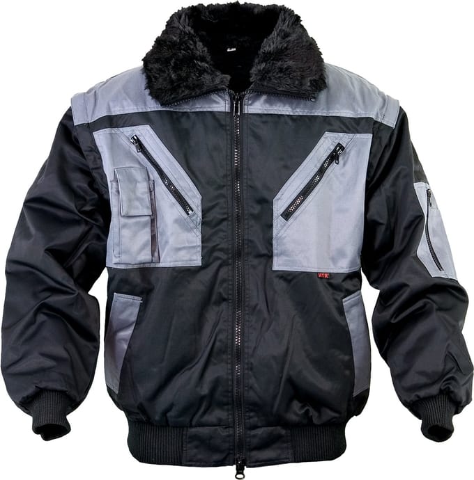 Craftland kleding zwart/grijs pilotenjack
