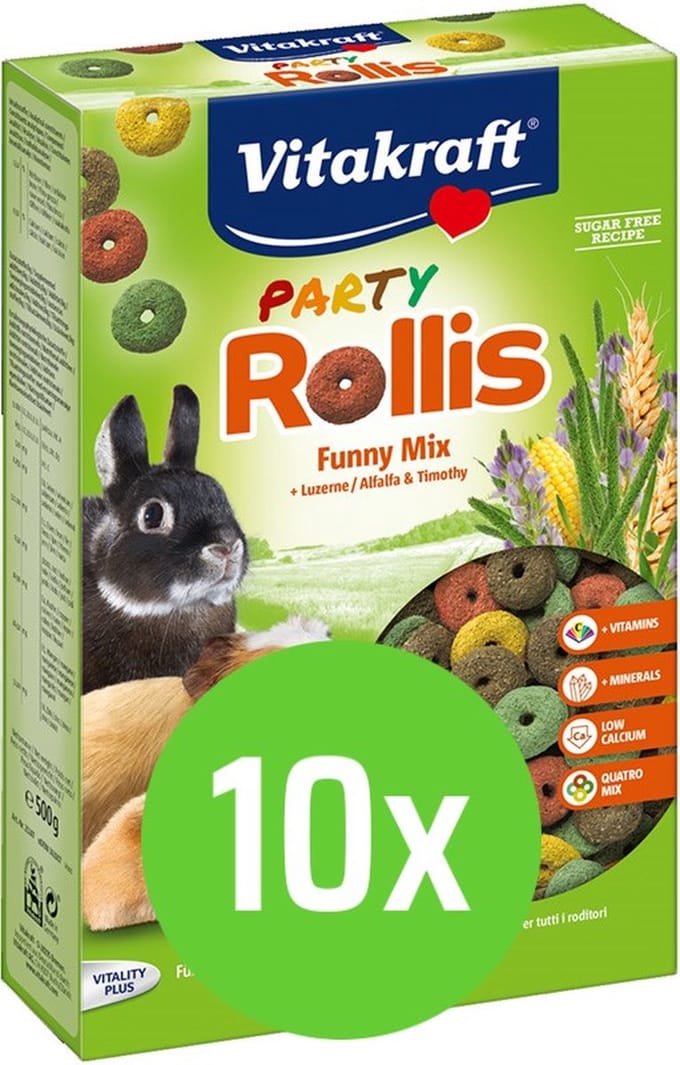 10x Vitakraft Rollis Party 500 Gram
