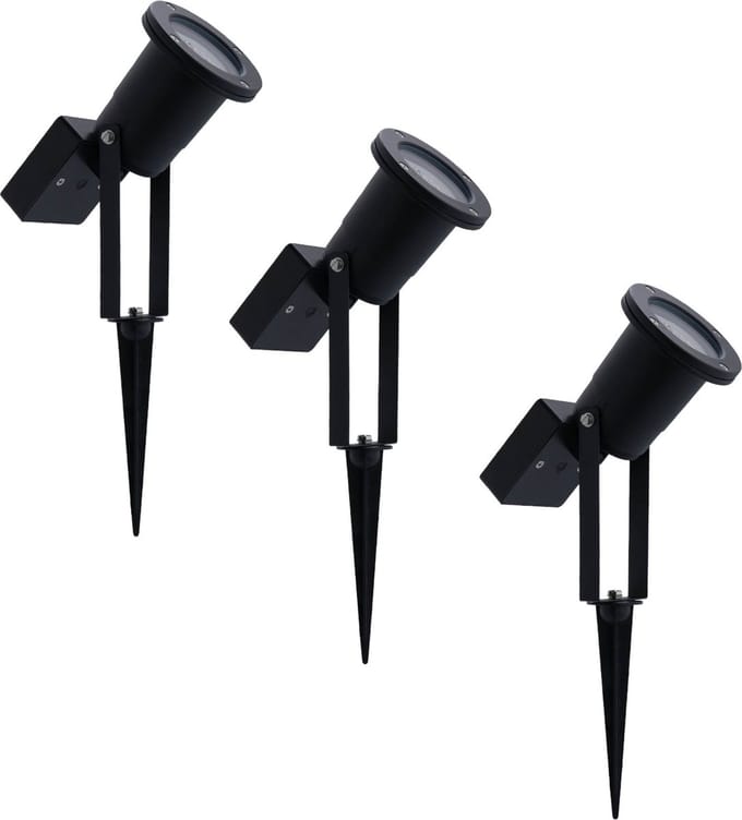 Ledvion - 3x LED Solar Prikspot - 0.29W - 3000K - IP65 - Zwart