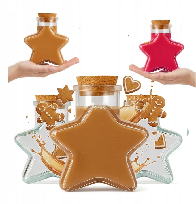 Bimberek STAR Serie - Decoratieve Glazen Fles - 280ml - Stervorm