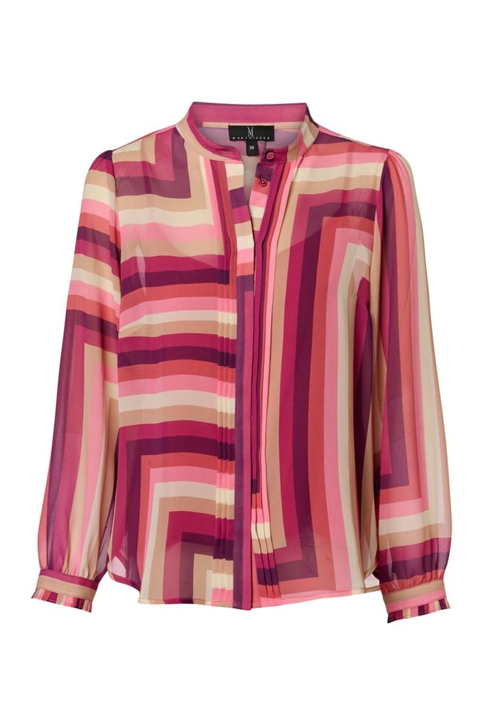 Ines Print Blouse Licht Berry / Multi