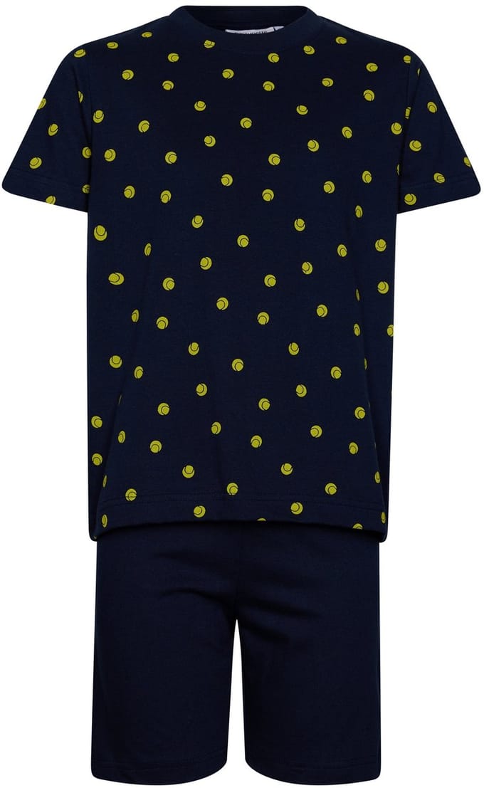 Pastunette Shortama Padel - Katoen - Blauw - Maat 140