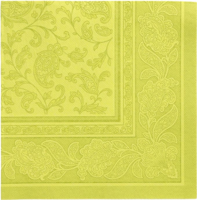 50 Servetten ROYAL Collection 1/4 vouw 40 cm x 40 cm lime Ornaments